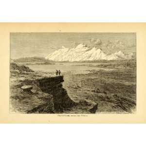 1875 Lithograph Sorta Lake Titicaca Cliff Mountain Valley Planes Cloud 
