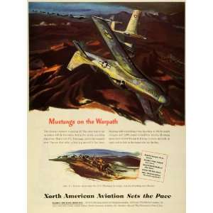   51 Mustang Plane Fighter Aircraft WWII   Original Print Ad Home