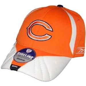  Chicago Bears Reebok Orange White Flexfit Hat Cap (M/L 