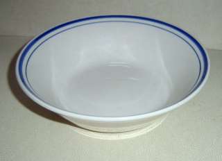 Ikea 17083 Blue Bands Coupe Cereal Soup Bowl  