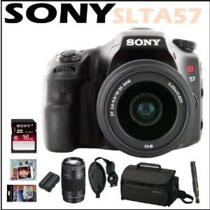   Lens + 75 300MM Zoom Lens + Sony 16 GB Memory Card + Sony Camera Bag