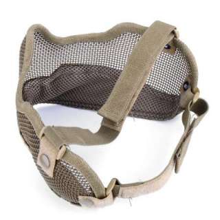 New Tactical Half Face Steel Net Protective Mesh Mask  