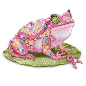   Hop For Hope Breast Cancer Charity Frog Figurine