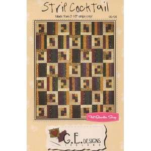  Strip Cocktail Jelly Roll Quilt Pattern   G.E. Designs 