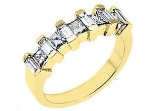 25CT WOMENS PRINCESS SQUARE BAGUETTE CUT DIAMOND RING WEDDING BAND 