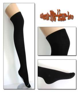 Cute Over the Knee Socks Black / Gray  