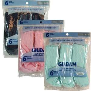  Gildan, Girls Crew Socks Case Pack 30