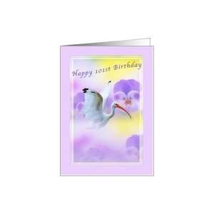  Birthday, 101st, Ibis Bird, Pansies Card Toys & Games