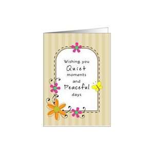  Get Well Greeting Card with Flowers and Butterflies Card 