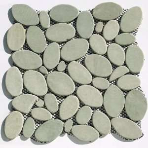 Solistone Royale Pebbles Andoa 18 x 18 Inch Stone Pebble Mosaic Floor 