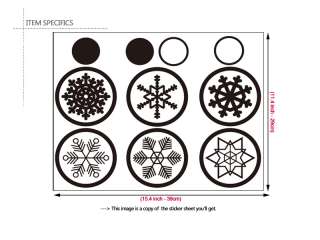 SNOWFLAKE Christmas & New Year Decor Sticker Wall Decal  