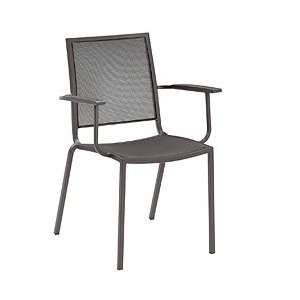  Emu Athena Steel Metal Arm Stackable Patio Dining Chair 