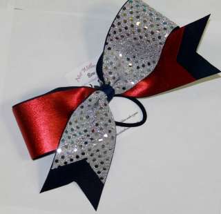 Custom HIGH V   Sequin  Metallic Competition Cheer Bow  