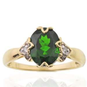   Chrome Diopside & Diamond Ring   SZ 10 Michael Valitutti Jewelry