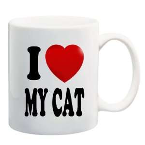 LOVE MY CAT Ceramic Mug Coffee Cup ~ Kitten Cat Lover
