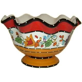 Viva Collection Deluxe Hand Painted Ceramic Fruit Bowl 820335895818 