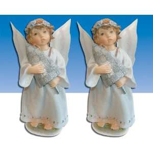  Snowdrop Angel Collection   Angel with Tree, Set of 2 