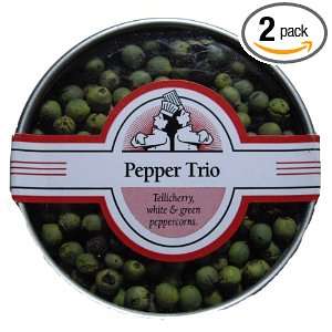 Two Snooty Chefs Pepper Trio Peppercorns, 1.75 Ounce Container (Pack 