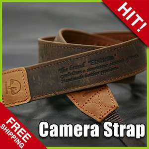 NEW MATIN Vintage 30 BRWON DSLR SLR Camera Neck Shoulder Leather Strap 