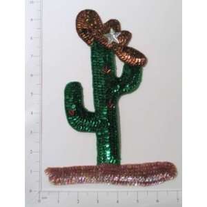  Cactus with Hat Sequin Applique Toys & Games
