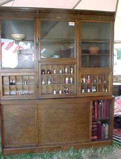 Rare Country Cigar Store Show Case Oak China Cabinet  