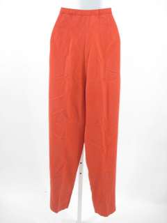 BLANC DE CHINE Red Lined Silk Pants Slacks Size 40  