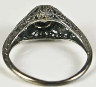   Sterling Silver 1/2ct Rare Chocolate Rose Cut Diamond Filigree Ring