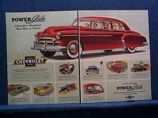 1950 Chevrolet Styleline Deluxe 2 PG Ad   Cherry Red  