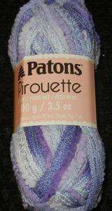 Patons Pirouette Ruffle Yarn 3.5 ounce Skein Lavender  