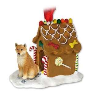  Shiba Inu Ginger Bread Dog House Ornament