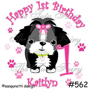   Dog 1st first 2nd 3rd Birthday Shirt personalized t shirt baby girl