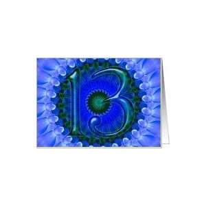  blue kaleidoscope   Happy 13th Birthday Card Toys & Games
