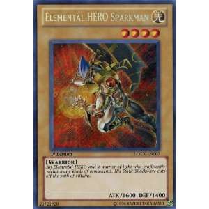    EN007 Elemental HERO Sparkman (alt. art) (Secret Rare) Toys & Games