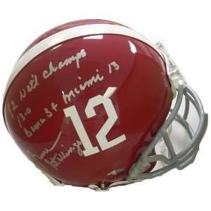 Gene Stallings Alabama Crimson Tide Authentic Helmet 3 insc  