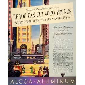 1937 Ad Bus Manufacturers Alcoa Aluminum Products   Original Print Ad