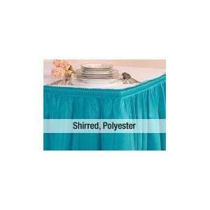   30in Shirred Polyester Table Skirting   2 FT