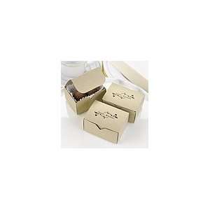  classic favor boxes w/ design only   gold shimmer Health 