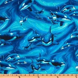  44 Wide North American Wildlife Whales Ocean Fabric By 