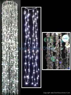   LED Lighted Chandelier w/Crystal and Silver Beads  Weddings/Parties