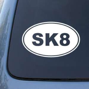 SK8 SKATER EURO OVAL   Vinyl Car Decal Sticker #1742  Vinyl Color 