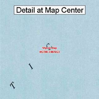 USGS Topographic Quadrangle Map   Styron Bay, North Carolina (Folded 