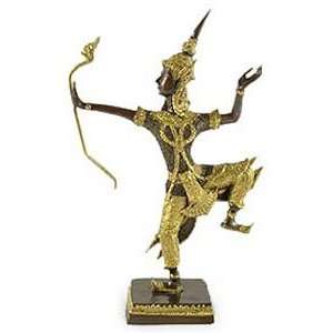  Brass statuette, Hero with Bow and Arrow