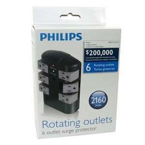  PHILIPS ROTATING 6 OUTLET SURGE PROTECTOR Electronics