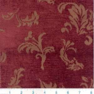  54 Wide Chenille Fabric Scroll Rouge By The Yard Arts 