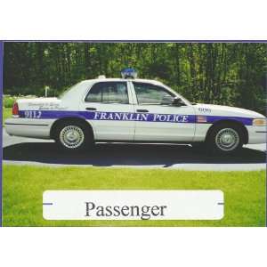 CODE 3 FRANKLIN, MA POLICE DECALS (OLD MARKINGS)   1/24 