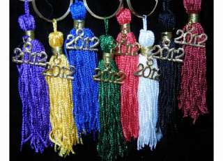 Lot of 12 RED Class of 2012 Graduation Party Tassel KeyChain Favors 