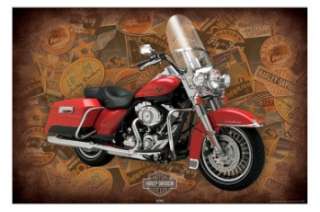HARLEY DAVIDSON Motorcycles POSTER Red Cruiser Bike NEW  