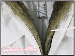 yrfashion Korea Fashion Women Classy Fur Hooded Double Breasted Woolen 