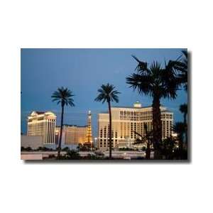  Hotels At Twilight Las Vegas Nevada Giclee Print