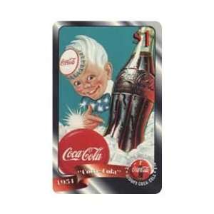 Coca Cola Collectible Phone Card Coca Cola 96 $1. Boy Pointing To 